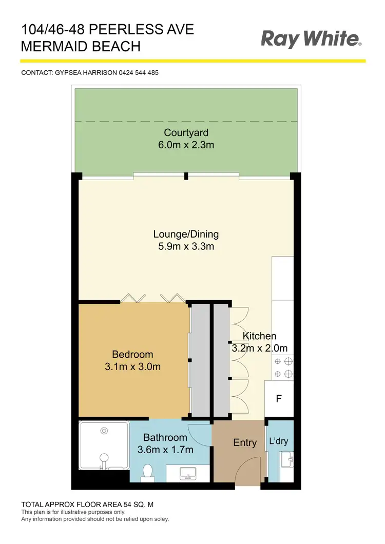 Floorplan of Homely apartment listing, 104/46-48 Peerless Avenue, Mermaid Beach QLD 4218