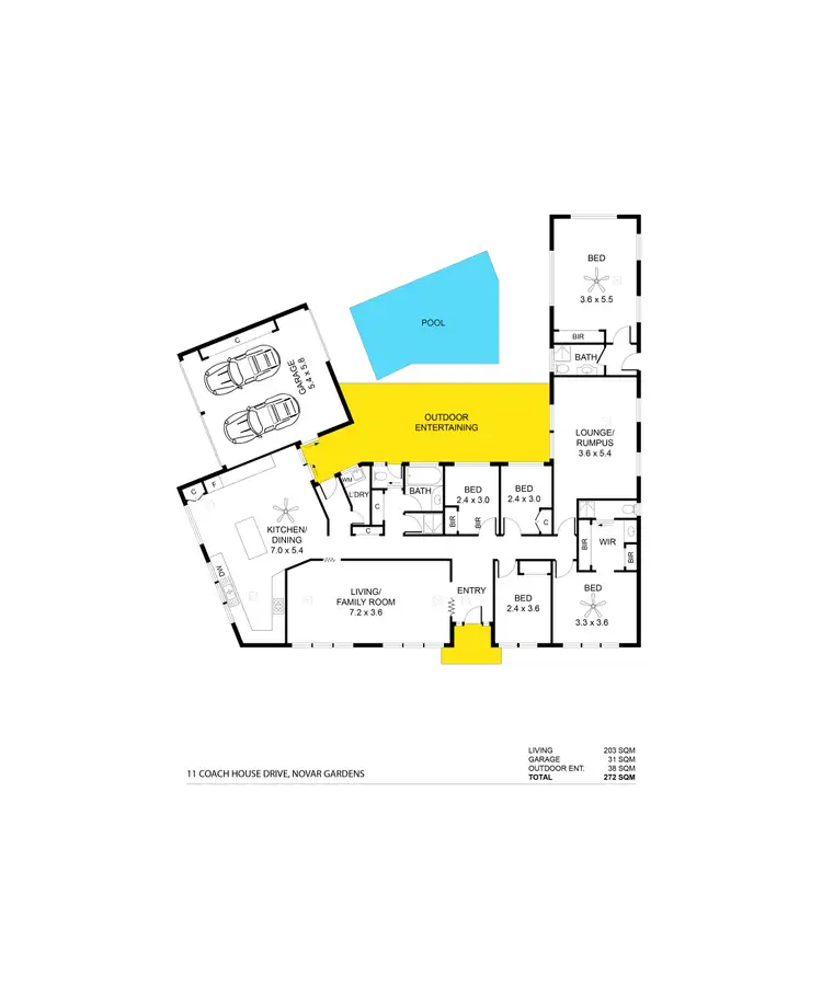 Floorplan of Homely house listing, 11 Coach House Drive, Novar Gardens SA 5040