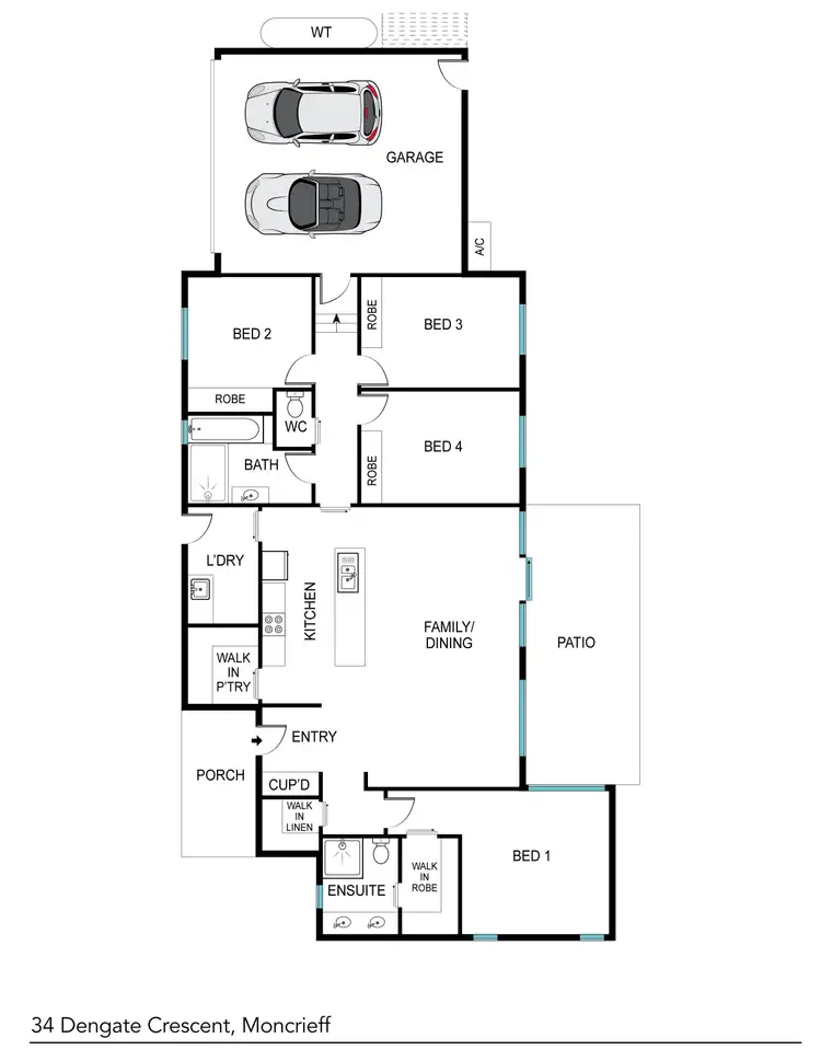 Floorplan of Homely house listing, 34 Dengate Crescent, Moncrieff ACT 2914