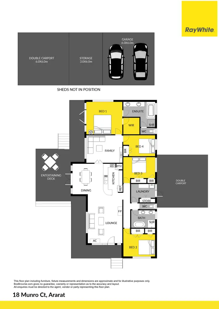 Floorplan of Homely house listing, 18 Munro Court, Ararat VIC 3377