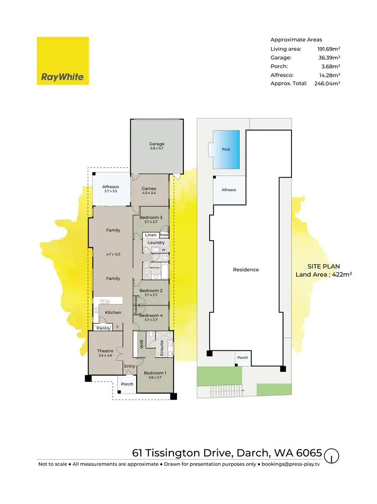 Floorplan of Homely house listing, 61 Tissington Drive, Darch WA 6065