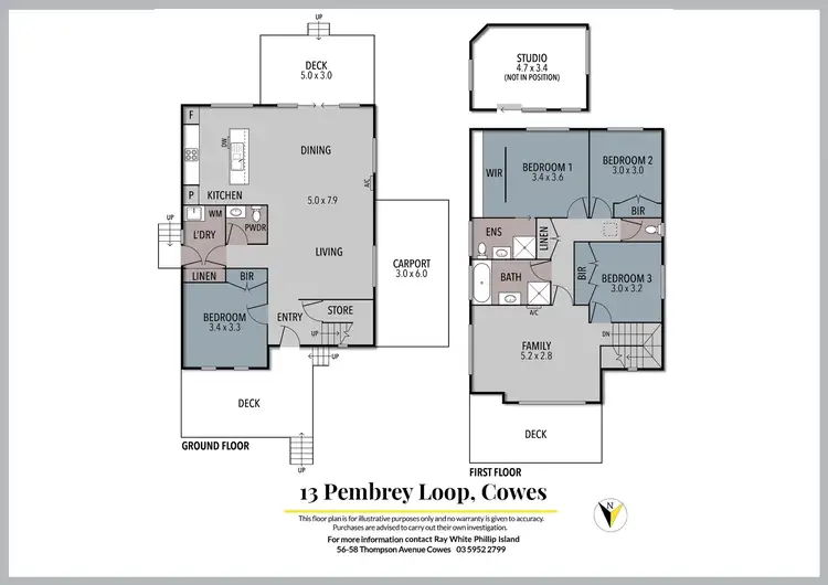 Floorplan of Homely house listing, 13 Pembrey Loop, Cowes VIC 3922