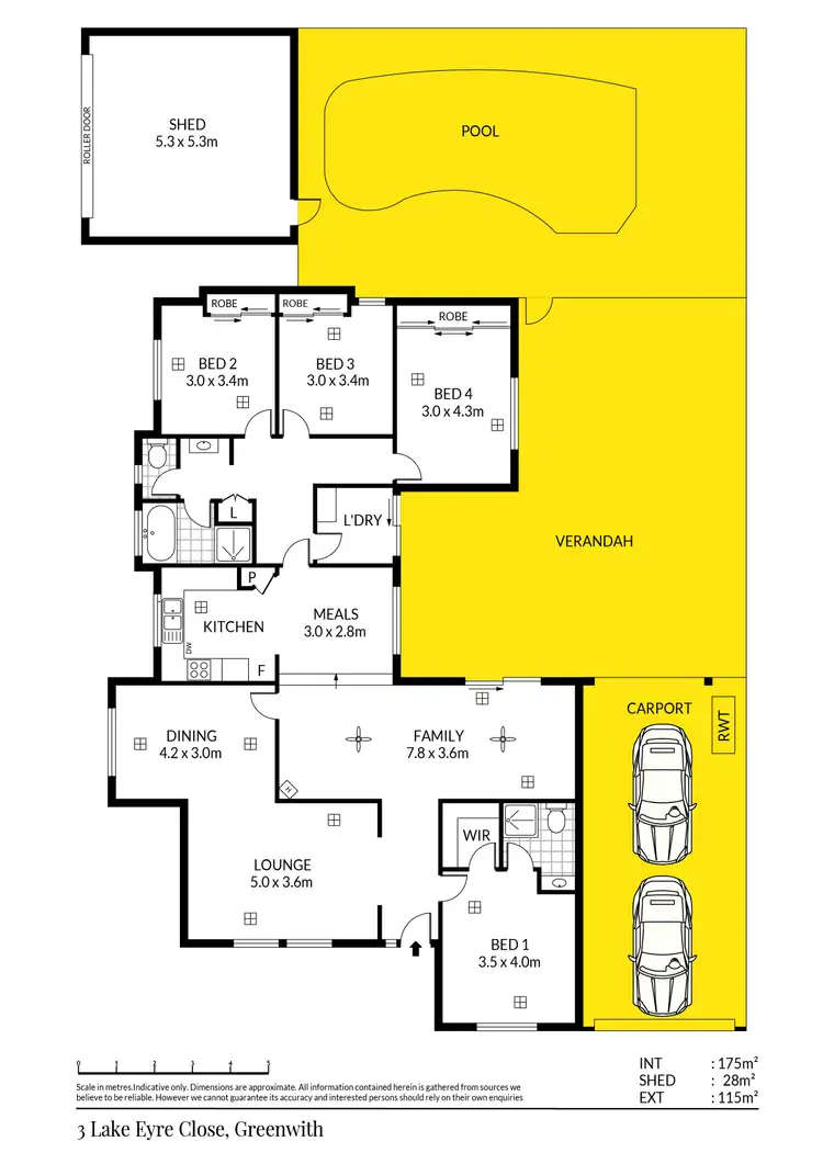 Floorplan of Homely house listing, 3 Lake Eyre Close, Greenwith SA 5125