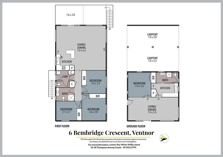 Floorplan of Homely house listing, 6 Bembridge Crescent, Ventnor VIC 3922