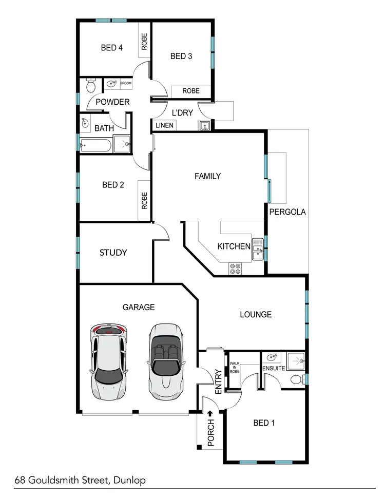 Floorplan of Homely house listing, 68 Gouldsmith Street, Dunlop ACT 2615