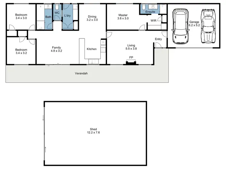 Floorplan of Homely house listing, 450 Four Mile Road, Benalla VIC 3672
