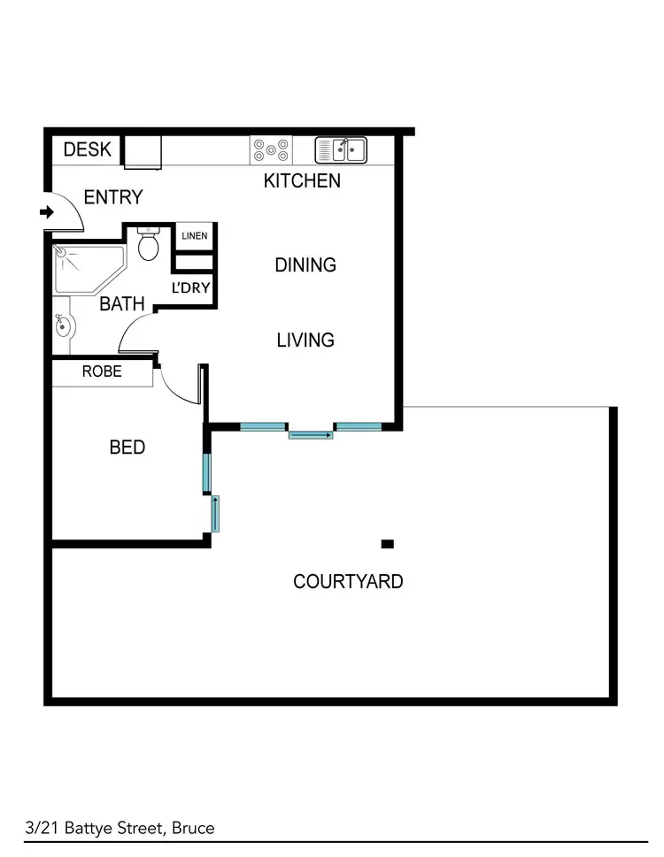 Floorplan of Homely unit listing, 3/21 Battye Street, Bruce ACT 2617