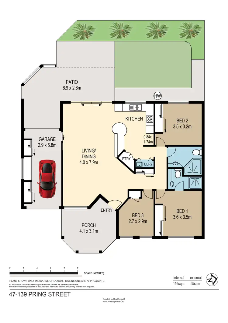 Floorplan of Homely townhouse listing, 47/139 Pring Street, Hendra QLD 4011