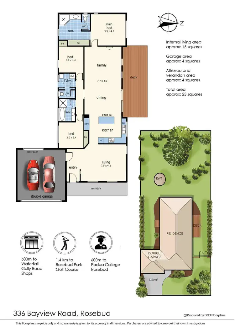 Floorplan of Homely house listing, 336 Bayview Road, Rosebud VIC 3939