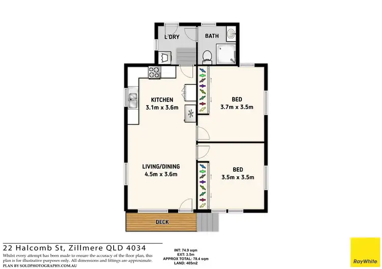 Floorplan of Homely house listing, 22 Halcomb Street, Zillmere QLD 4034