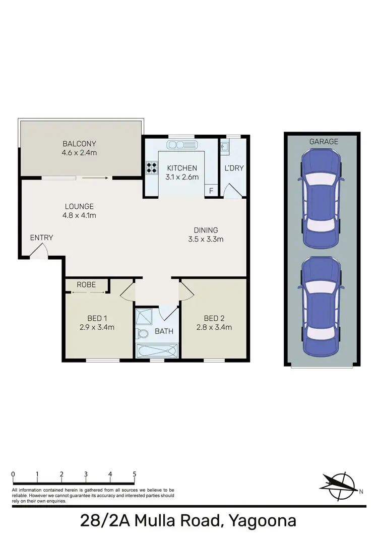 Floorplan of Homely unit listing, 28/2A Mulla Road, Yagoona NSW 2199