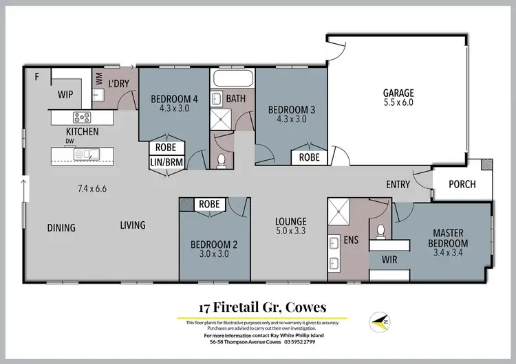 Floorplan of Homely house listing, 17 Firetail Grove, Cowes VIC 3922