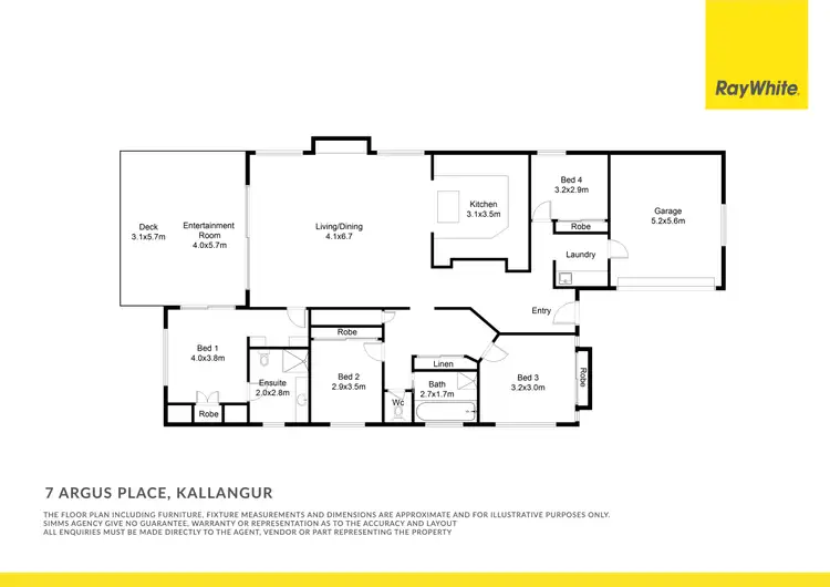 Floorplan of Homely house listing, 7 Argus Place, Kallangur QLD 4503