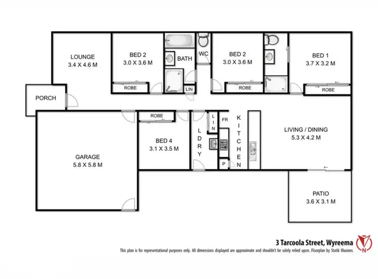 Floorplan of Homely house listing, 3 Tarcoola Street, Wyreema QLD 4352
