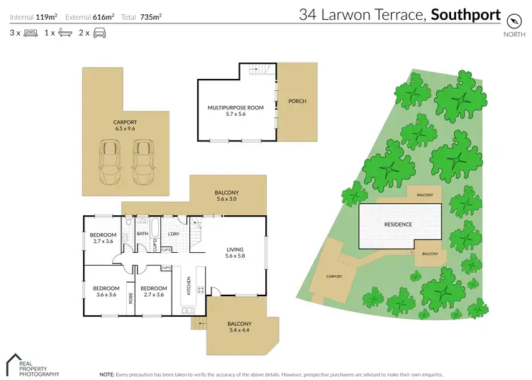 Floorplan of Homely house listing, 34 Larwon Terrace, Southport QLD 4215