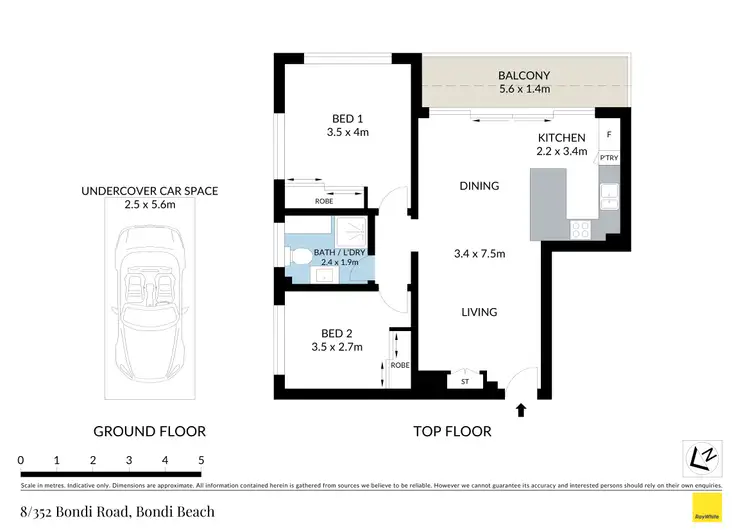 Floorplan of Homely apartment listing, 8/352 Bondi Road, Bondi Beach NSW 2026