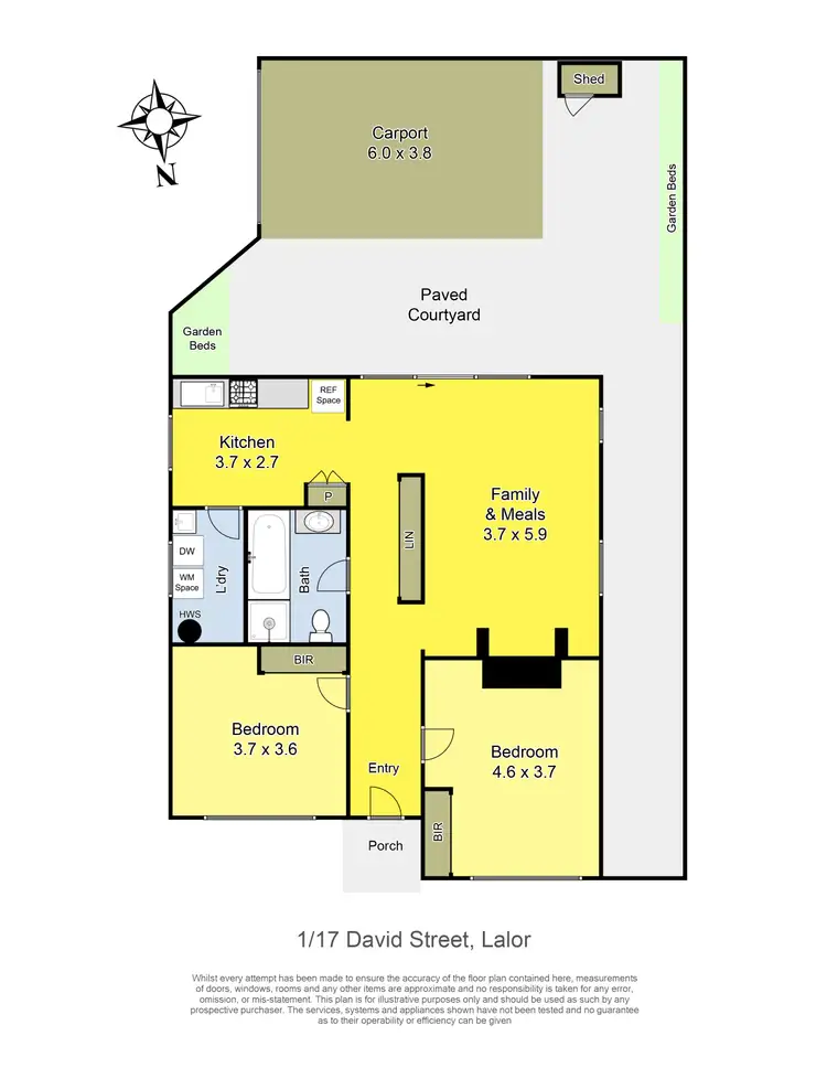 Floorplan of Homely unit listing, 1/17 David Street, Lalor VIC 3075
