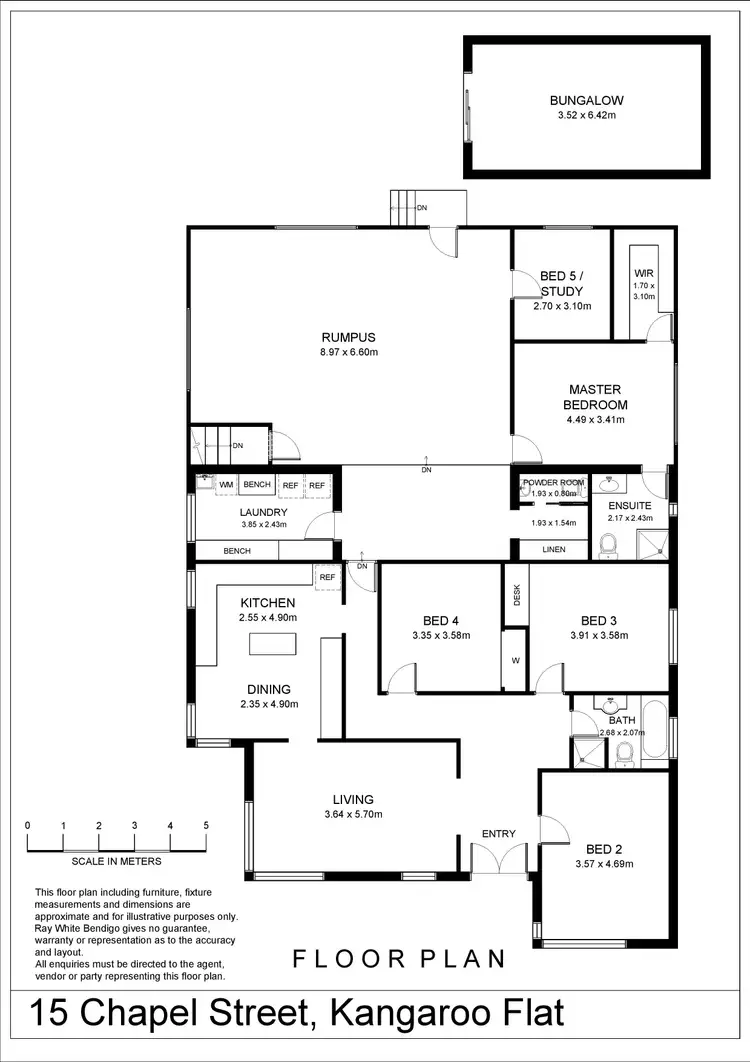 Floorplan of Homely house listing, 15 Chapel Street, Kangaroo Flat VIC 3555