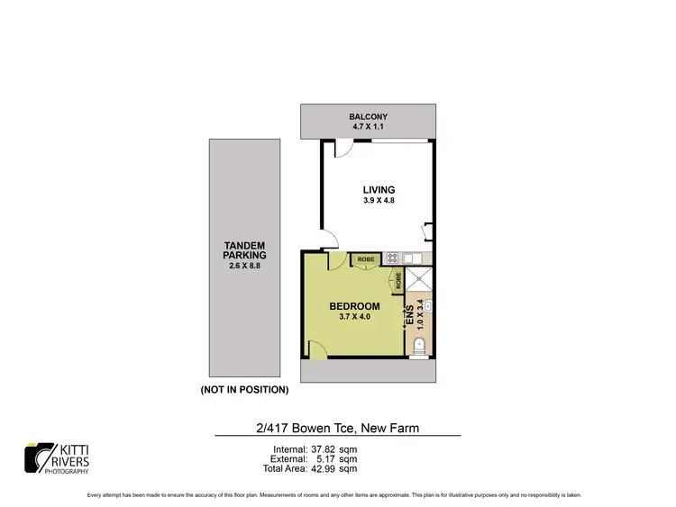 Floorplan of Homely apartment listing, 2/417 Bowen Terrace, New Farm QLD 4005