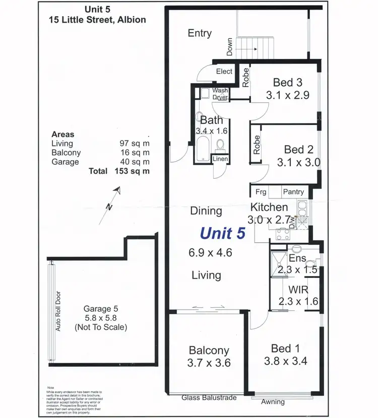 Floorplan of Homely apartment listing, 5/15 Little Street, Albion QLD 4010