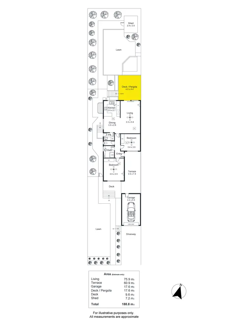 Floorplan of Homely semi-detached listing, 9 Gunther Parade, Pasadena SA 5042