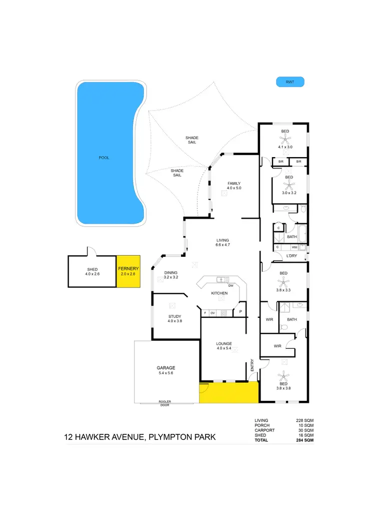 Floorplan of Homely house listing, 12 Hawker Avenue, Plympton Park SA 5038