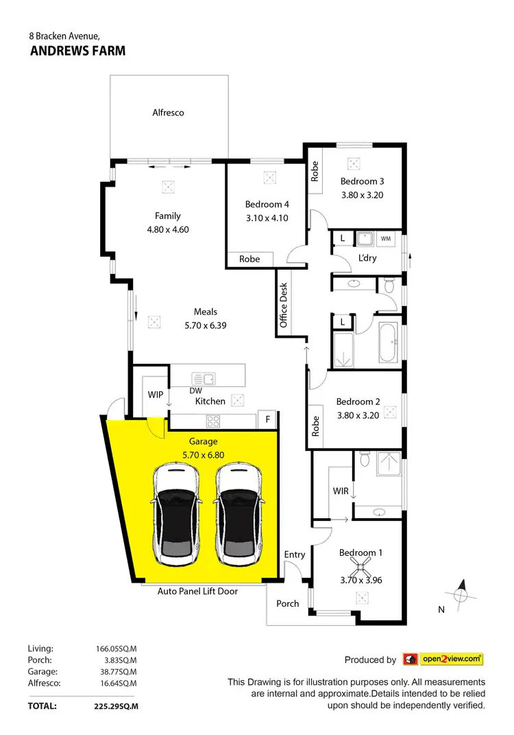 Floorplan of Homely house listing, 8 Bracken Avenue, Andrews Farm SA 5114