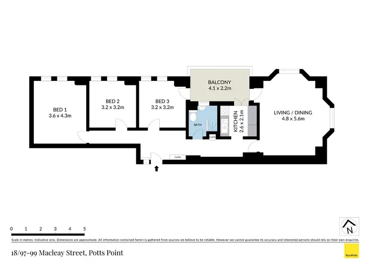 Floorplan of Homely apartment listing, 18/97-99 Macleay Street, Potts Point NSW 2011