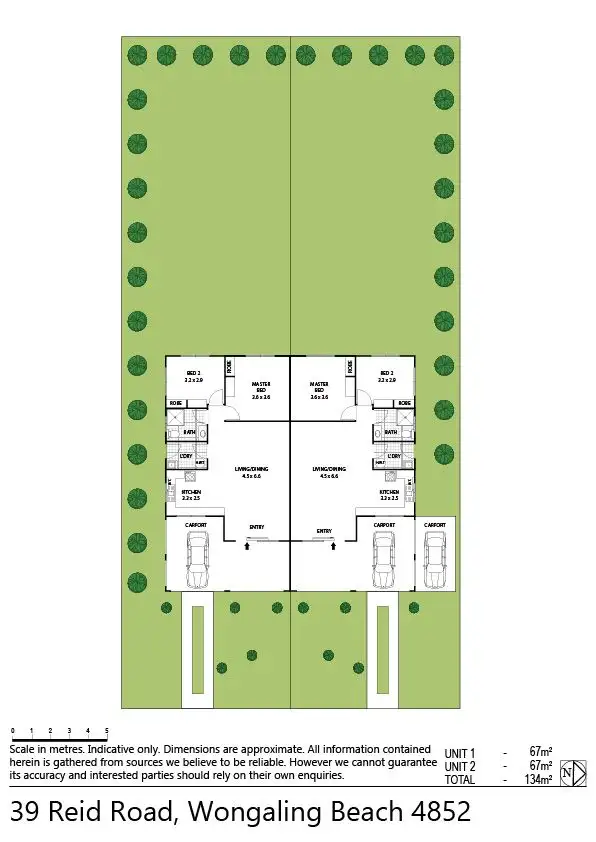 Floorplan of Homely house listing, 1 & 2/39 Reid Road, Wongaling Beach QLD 4852