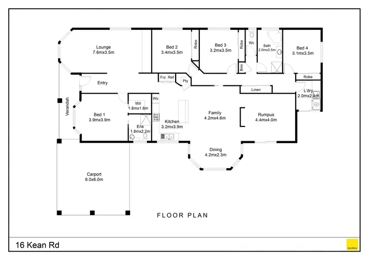 Floorplan of Homely house listing, 16 Kean Road, Nagambie VIC 3608