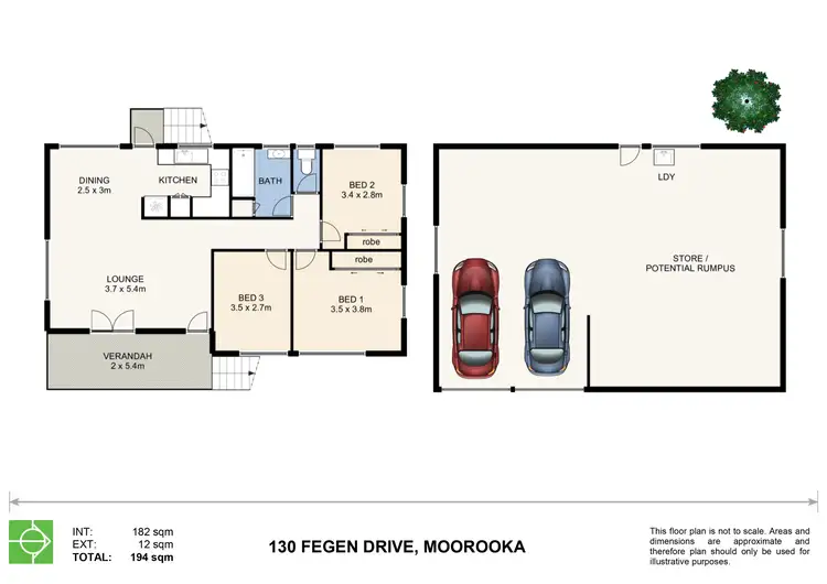 Floorplan of Homely house listing, 130 Fegen Drive, Moorooka QLD 4105