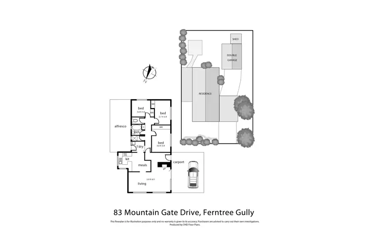 Floorplan of Homely house listing, 83 Mountain Gate Drive, Ferntree Gully VIC 3156