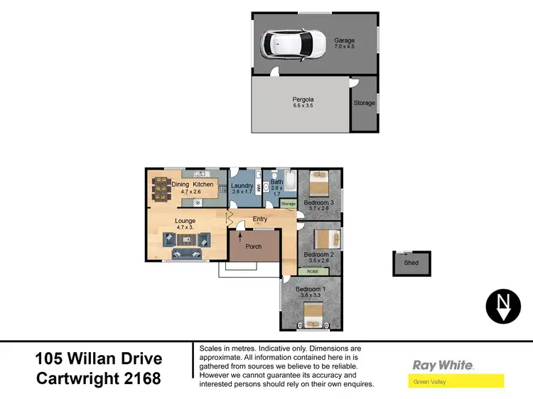 Floorplan of Homely house listing, 105 Willan Drive, Cartwright NSW 2168