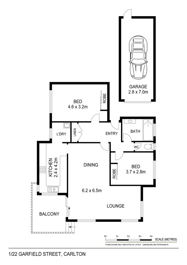 Floorplan of Homely apartment listing, 1/22-26 Garfield Street, Carlton NSW 2218