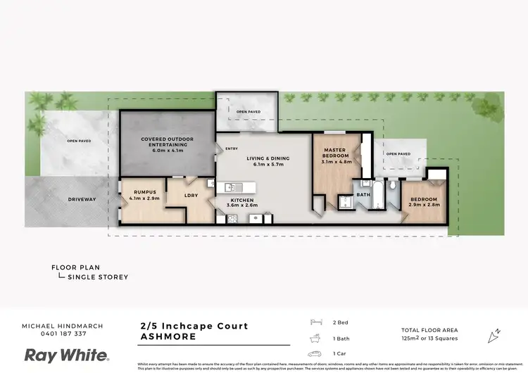 Floorplan of Homely semi-detached listing, 2/5 Inchcape Court, Ashmore QLD 4214