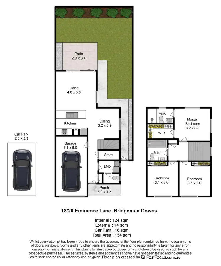 Floorplan of Homely townhouse listing, 18/20 Eminence Lane, Bridgeman Downs QLD 4035