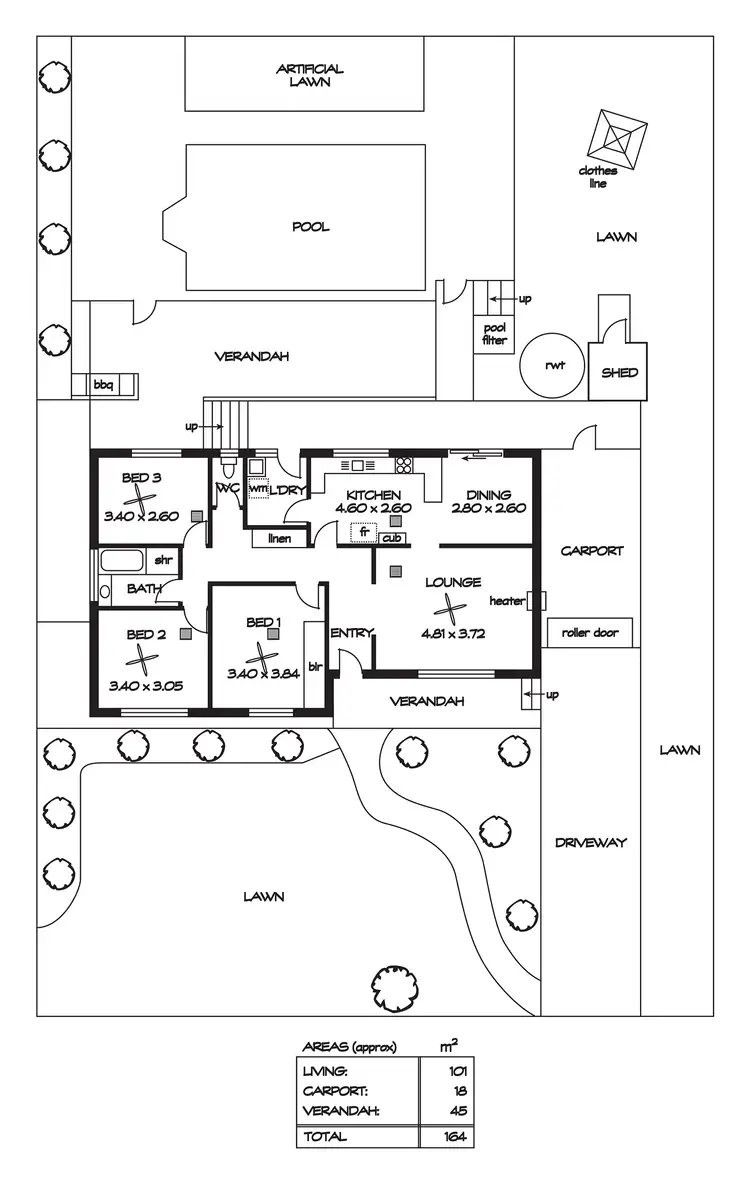 Floorplan of Homely house listing, 4 Marrett Drive, Ingle Farm SA 5098