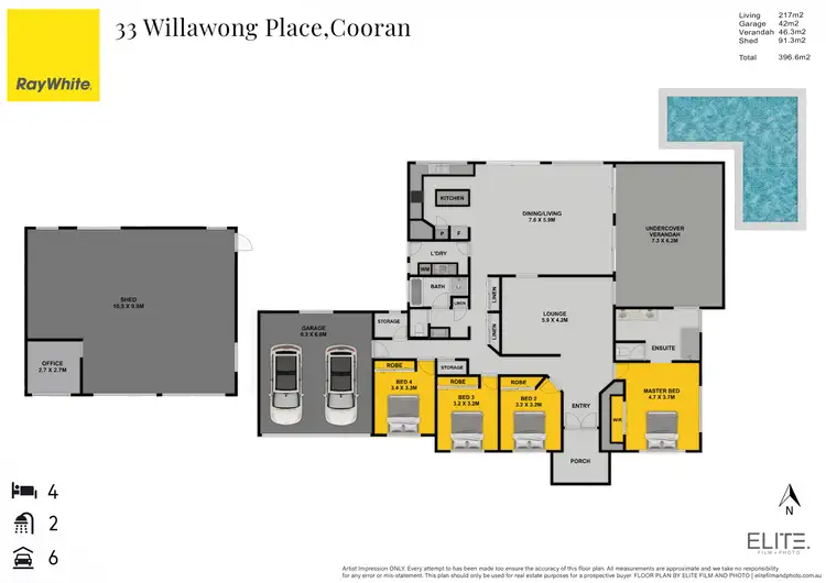 Floorplan of Homely house listing, 33 Willawong Place, Cooran QLD 4569