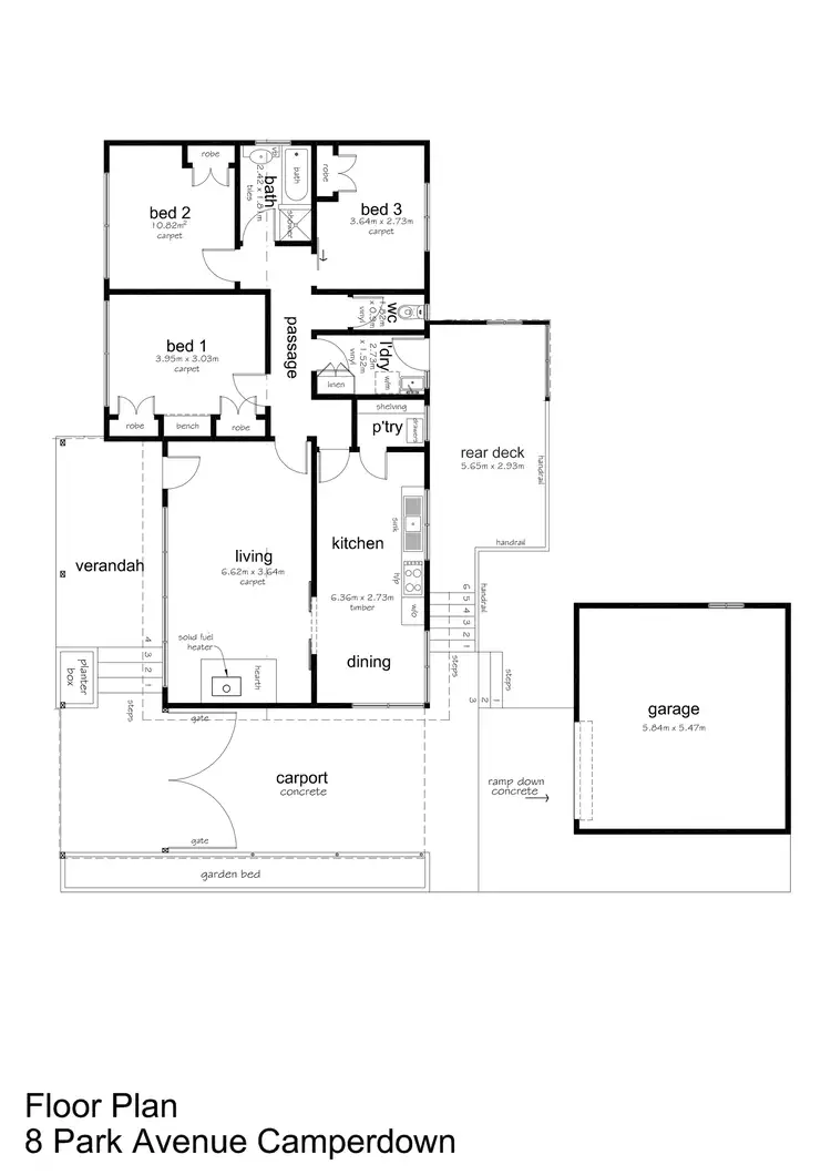 Floorplan of Homely house listing, 8 Park Avenue, Camperdown VIC 3260