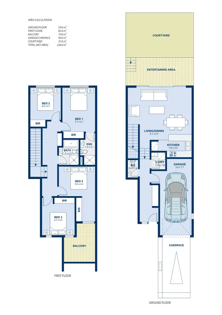 Floorplan of Homely townhouse listing, 6/8E Myrtle Street, Prospect NSW 2148