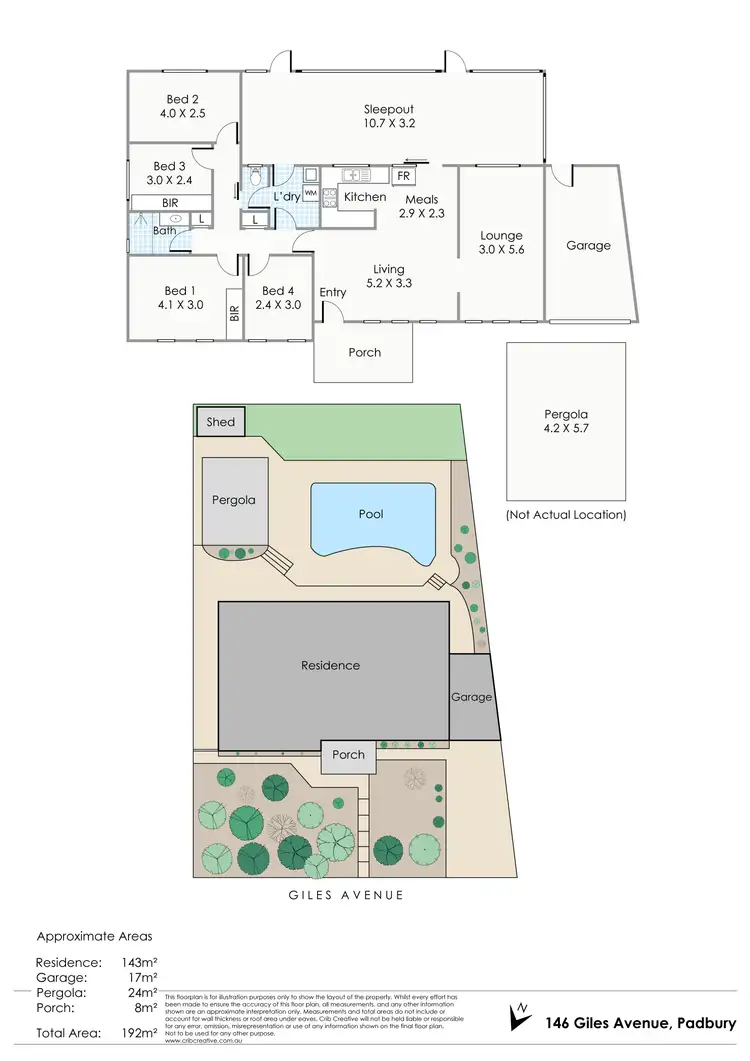 Floorplan of Homely house listing, 146 Giles Avenue, Padbury WA 6025
