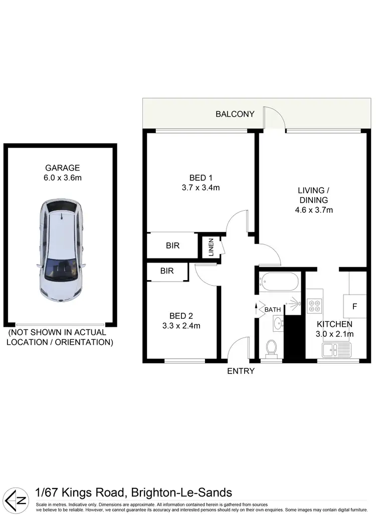Floorplan of Homely unit listing, 1/67 Kings Road, Brighton-Le-Sands NSW 2216