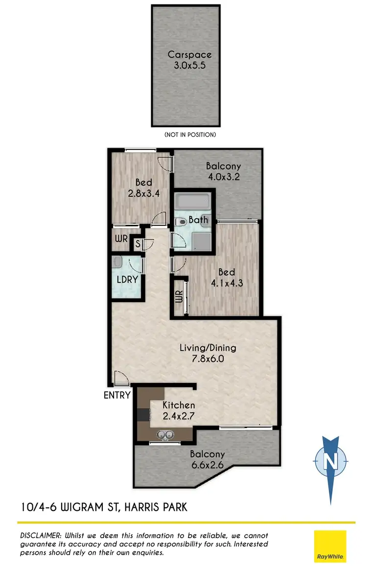Floorplan of Homely unit listing, 10/4-6 Wigram Street, Harris Park NSW 2150