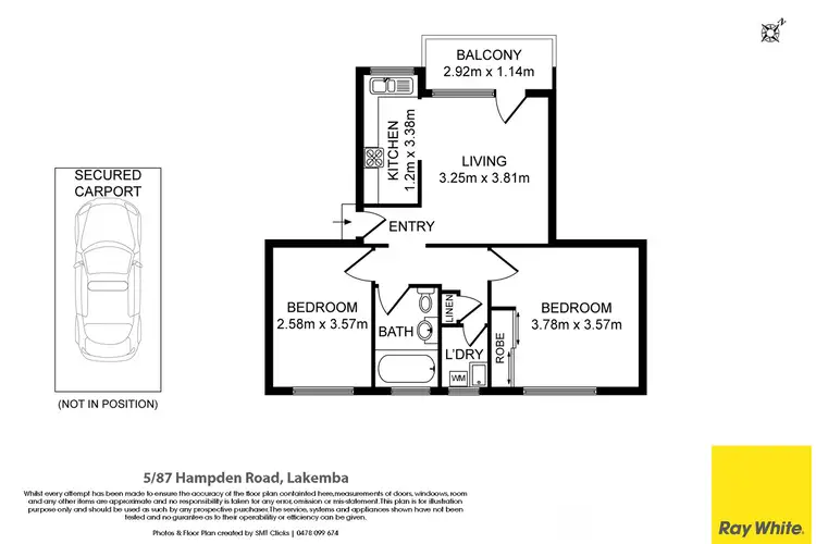 Floorplan of Homely unit listing, 5/87 Hampden Road, Lakemba NSW 2195