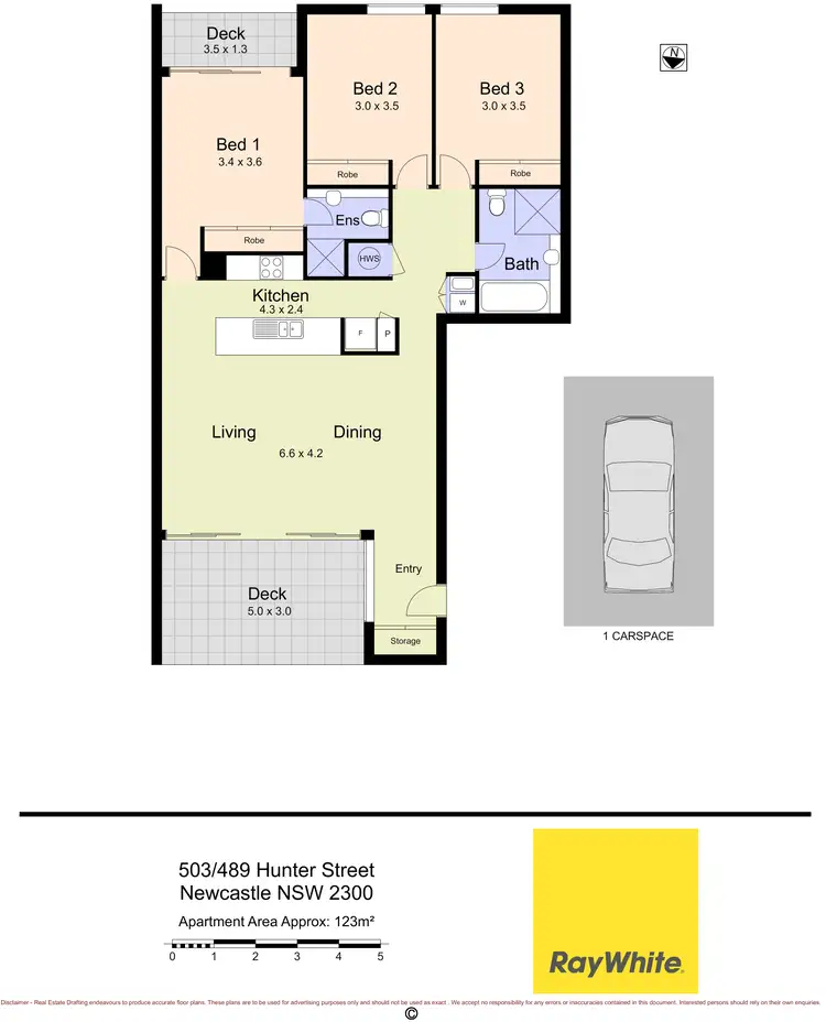 Floorplan of Homely apartment listing, 503/489 Hunter Street, Newcastle NSW 2300