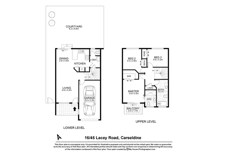 Floorplan of Homely townhouse listing, 16/45 Lacey Road, Carseldine QLD 4034