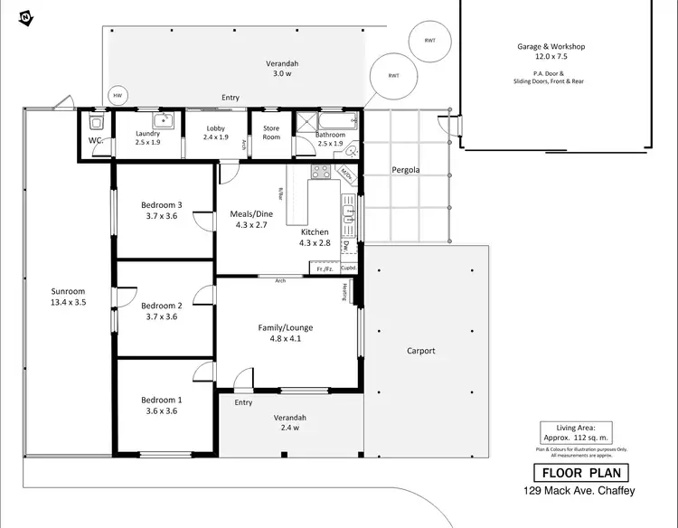 Floorplan of Homely house listing, 129 Mack Avenue, Renmark SA 5341