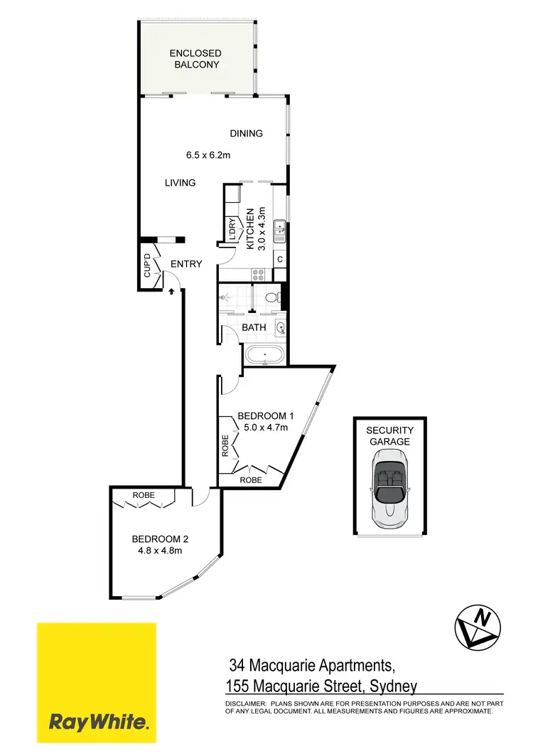 Floorplan of Homely apartment listing, 34/155 Macquarie Street, Sydney NSW 2000
