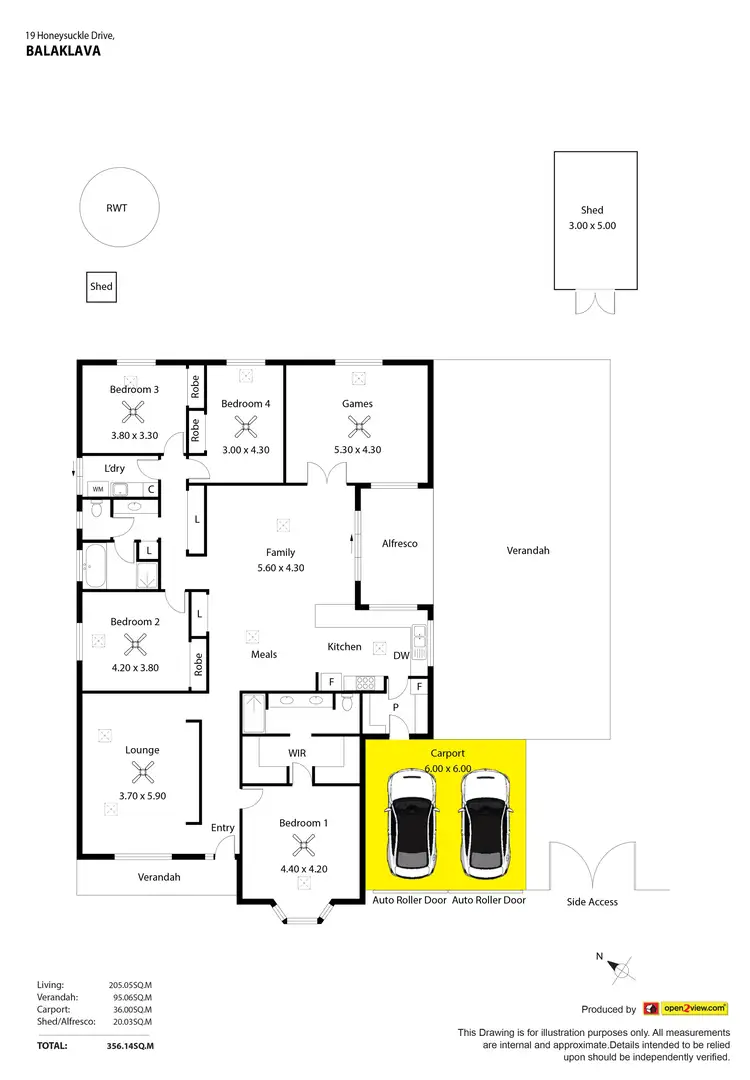 Floorplan of Homely house listing, 19 Honeysuckle Drive, Balaklava SA 5461
