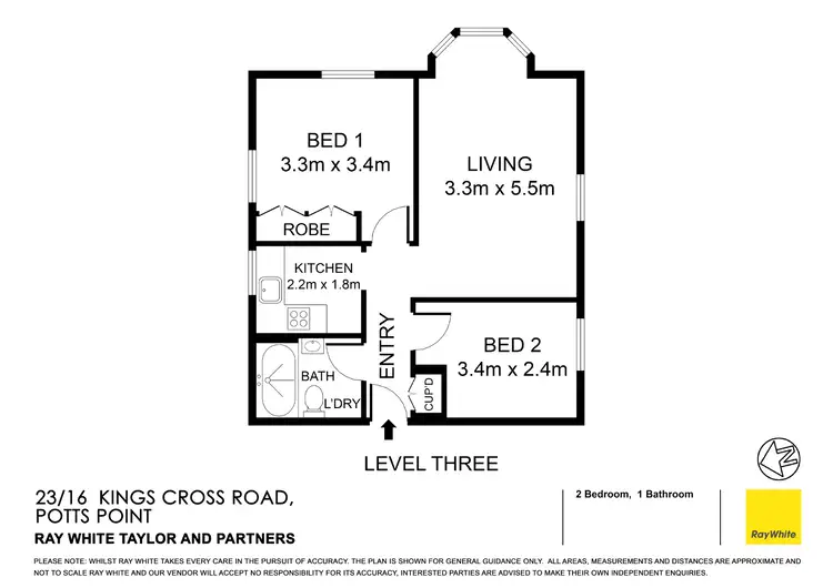 Floorplan of Homely apartment listing, 23/16-20 Kings Cross Road, Potts Point NSW 2011